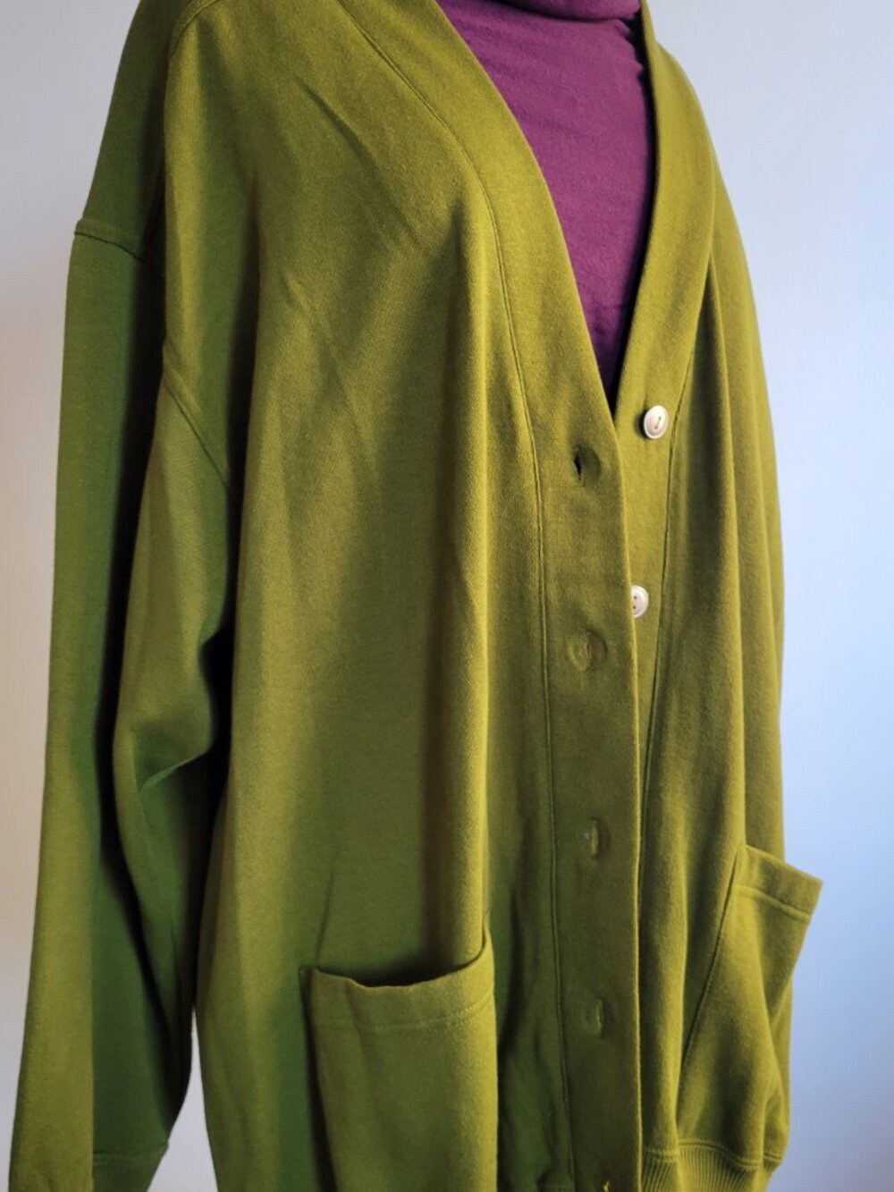Vintage Jennifer Moore Activewear Olive Green Cardigan – NWT – Size L - Picture 9 of 14